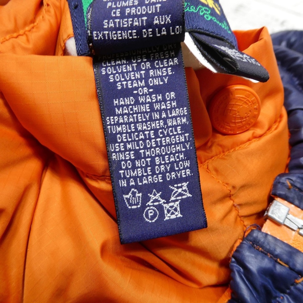 Eddie Bauer EBTEK Vest Mens 2XLT Blue Orange Down Puffer Reversible Ski Outdoor - Picture 8 of 15